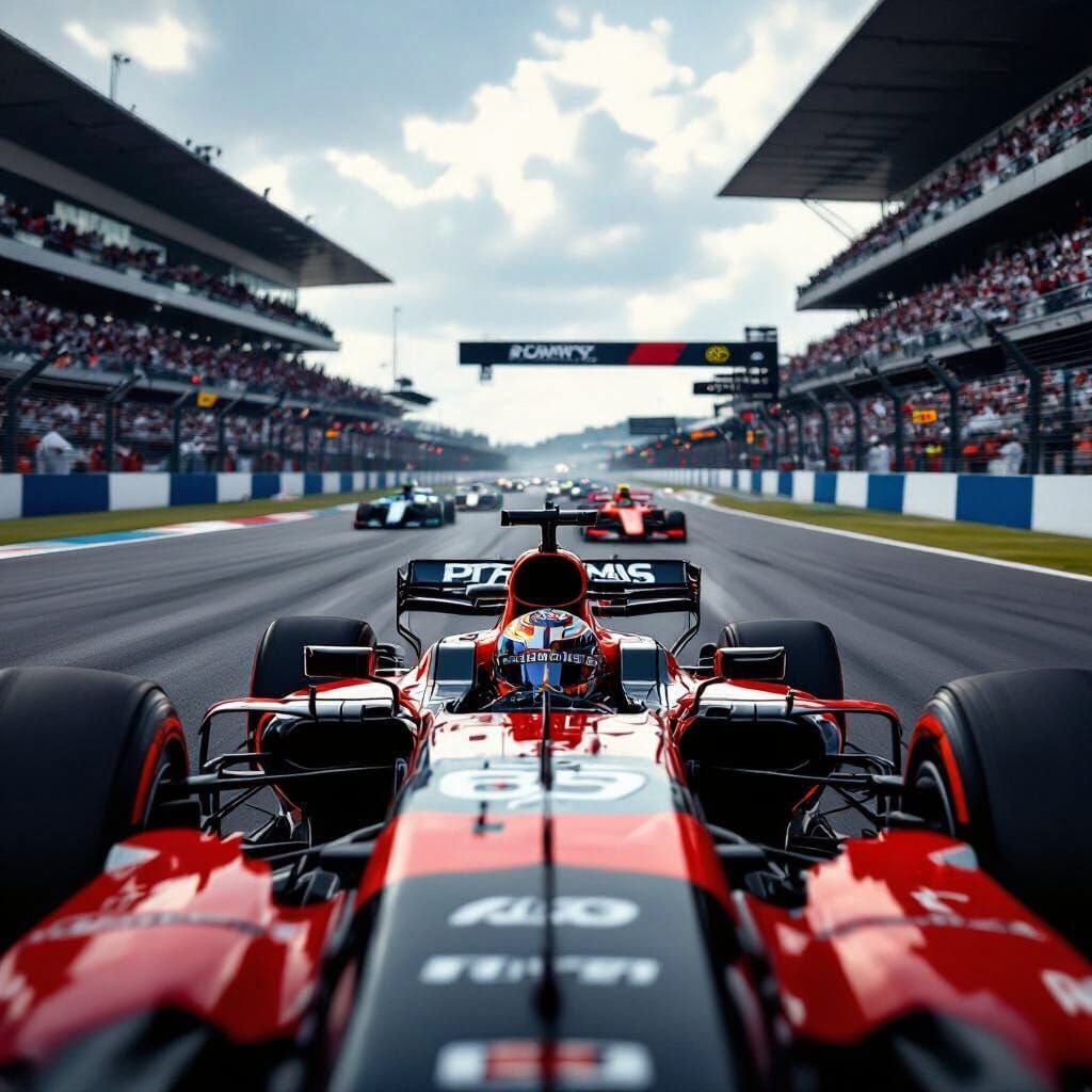 Hyperrealistic F1 Race Cockpit View