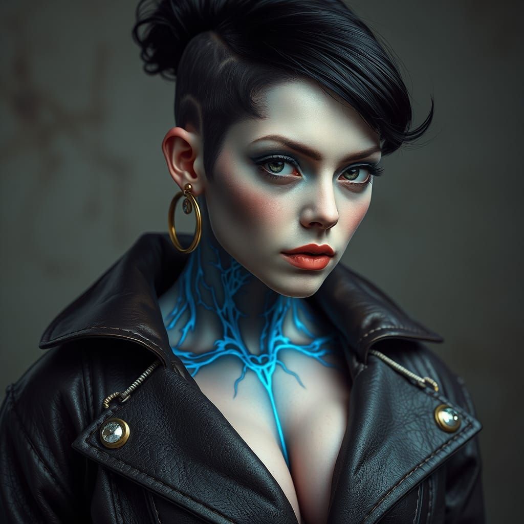 Biopunk Steampunk Altered Human with Relic