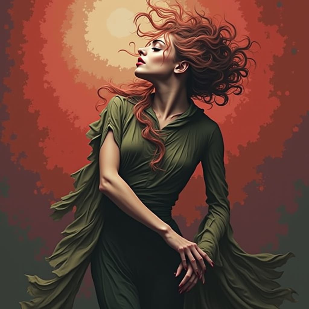 Elegant Woman With Timeless Beauty And Porcelain Skin