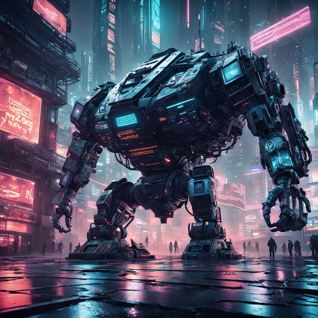 Gigantic Futuristic Jaeger Robot Warrior Dominates Dystopian...