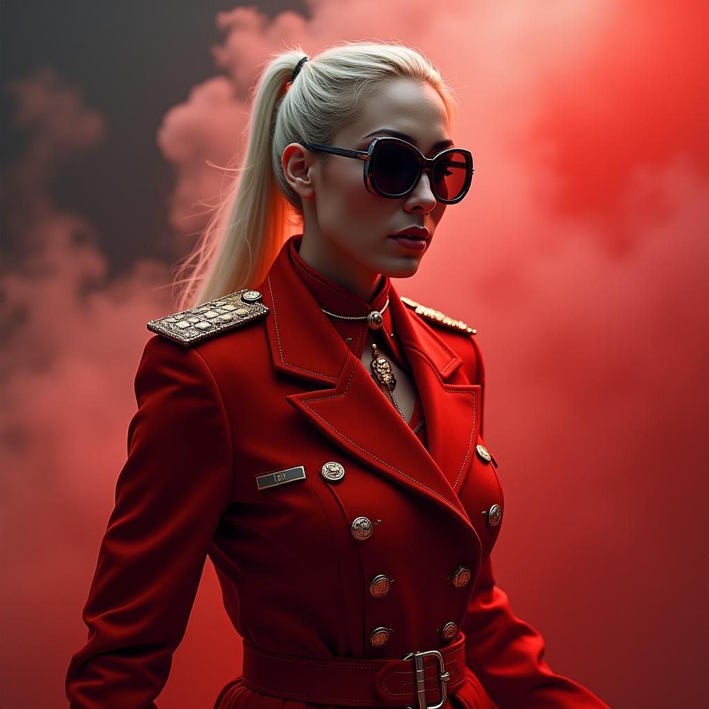 Red Army Commander in Fantasy Game Art Style