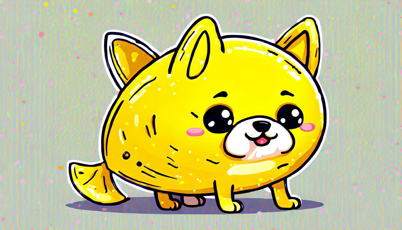 Kawaii Cartoon Dog Styled as a Lemon