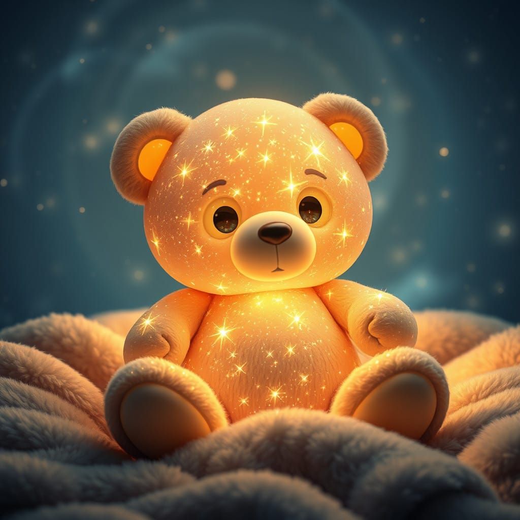 Serenic Cosmic Teddybear Night Light Illuminates Dreamy Drea...