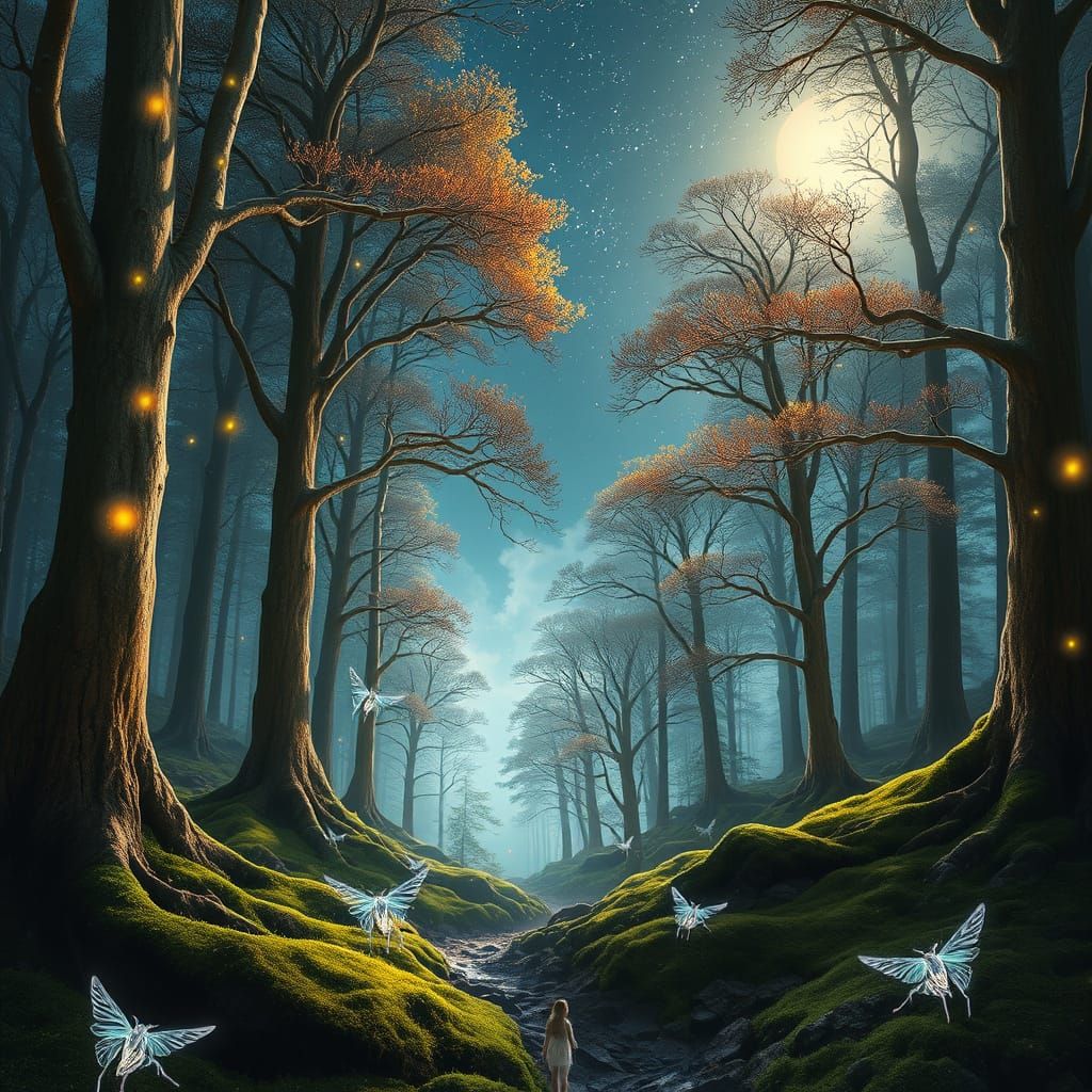 Whispering Woods of Celestial Wonder