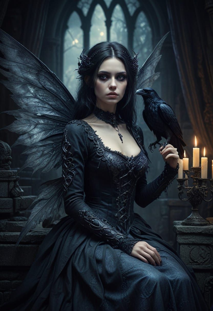 Dark Gothic Fairy Reigns in Castle of Whispers