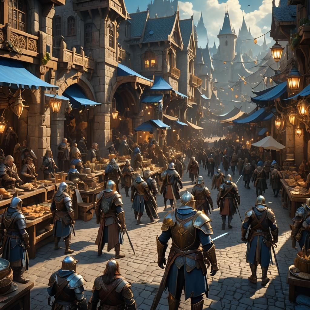 Magical Marketplace in a Fantasy World