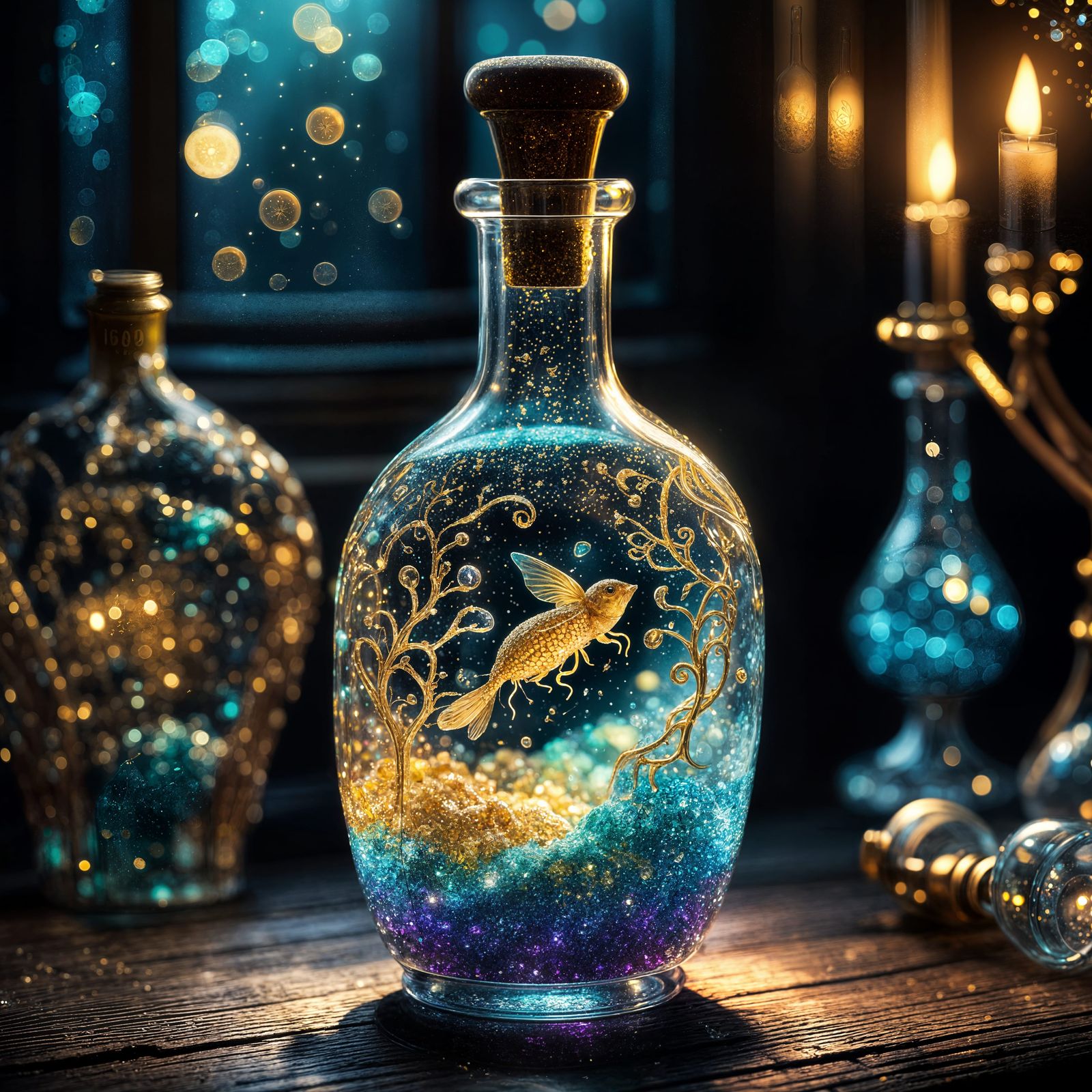 Magical Unicorn Tears in Glass Bottle