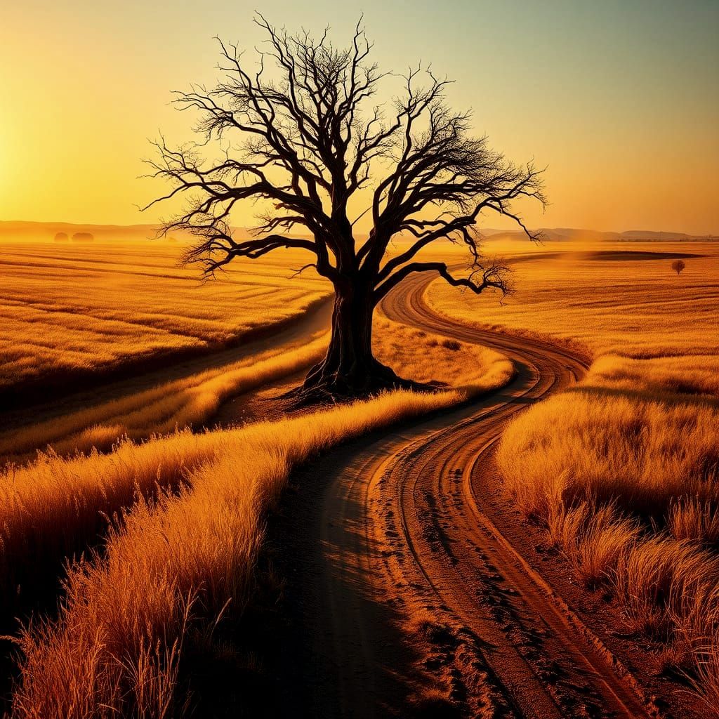 Serenity Along a Winding Country Road