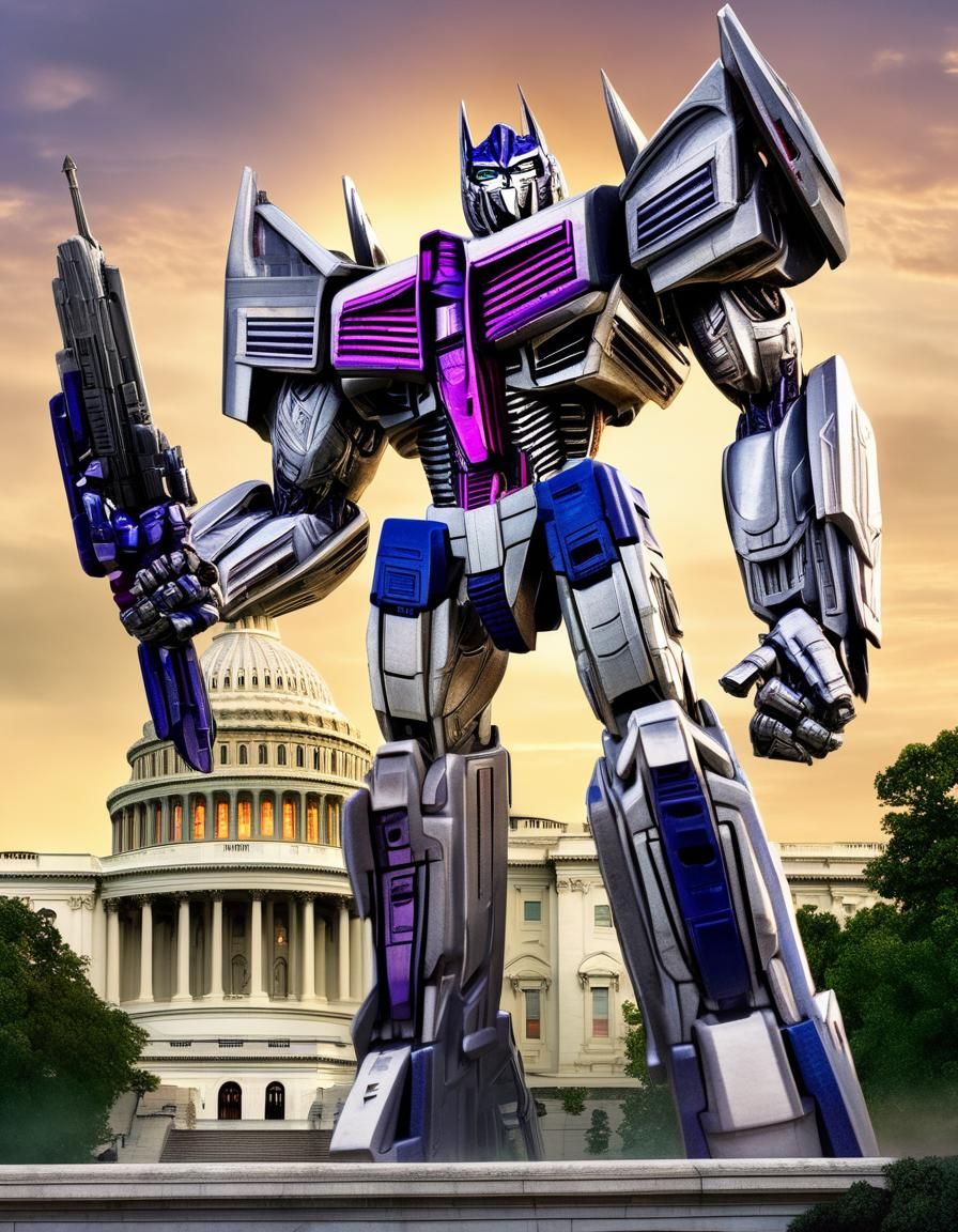 Megatron Conquers US Capital: Transformers Movie Poster