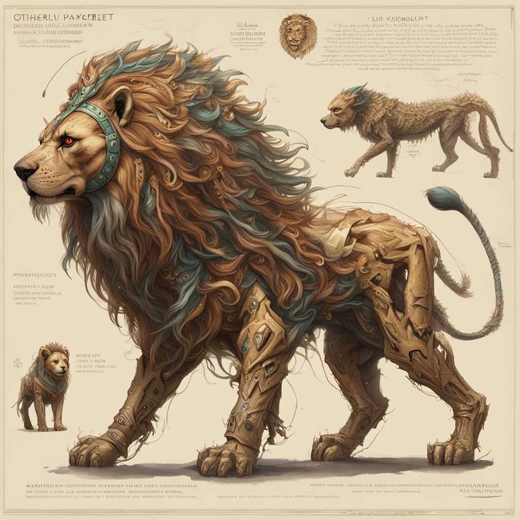 Alien Exoplanet: Lion-Dog Chimera Concept Art