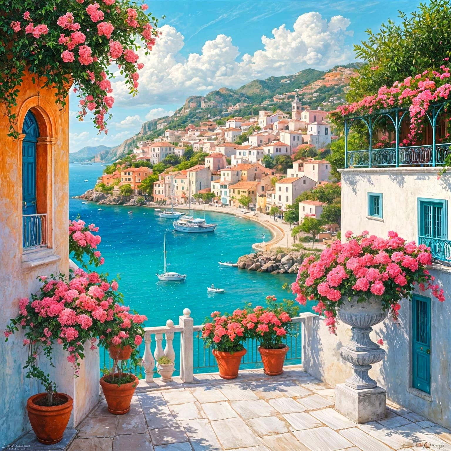 Turquoise Water in Mediterranean harbor