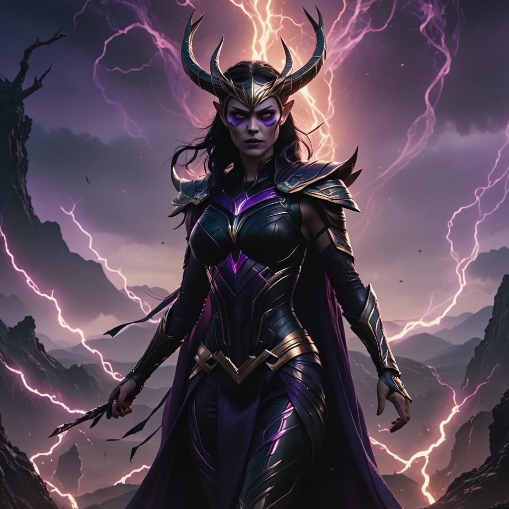 Hela, Goddess of Death, in Anime Style