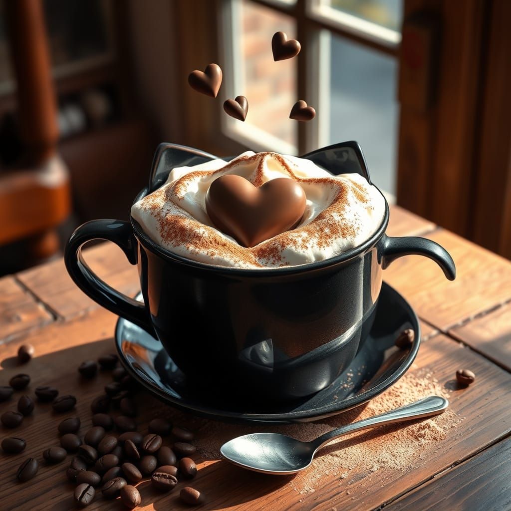 Rich Morning Coffee Scene in Photorealistic Detail