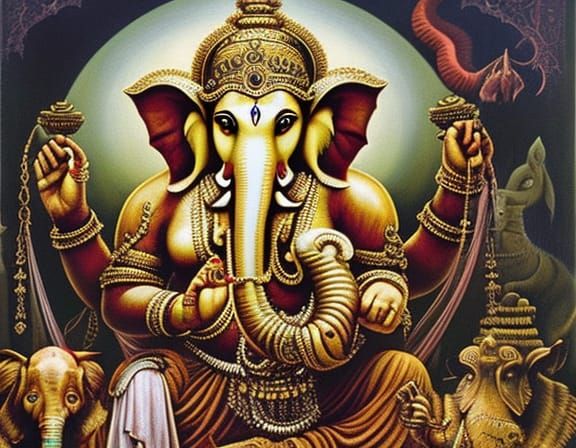 Ganesh in Post-Apocalyptic Wonderland: Visionary Art