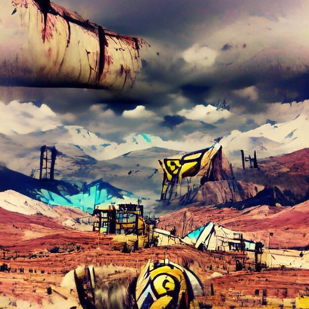 Borderlands Inspired Cel-Shaded Landscape