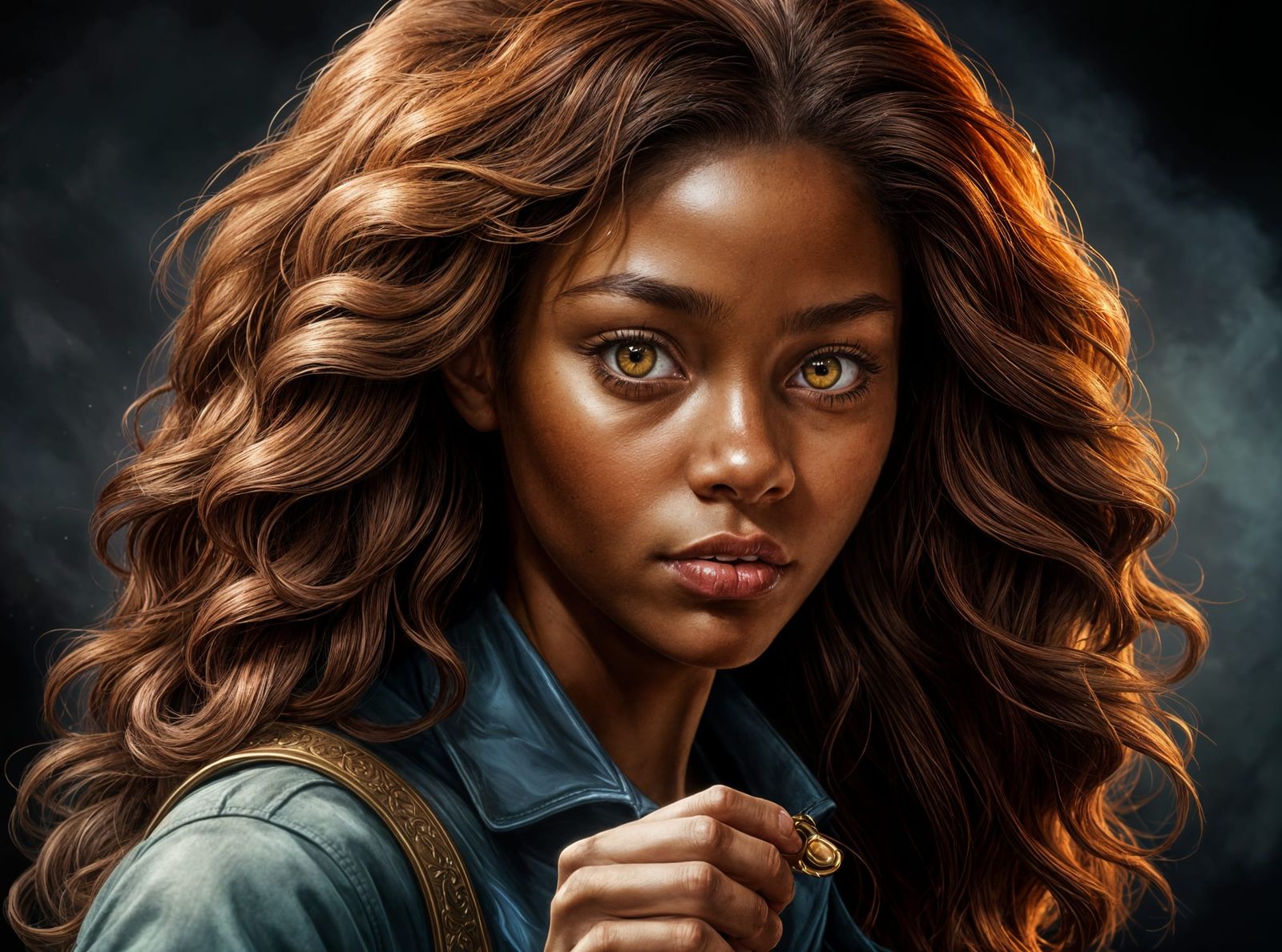 Hyperrealistic Portrait of Nancy Drew as Teen Detective