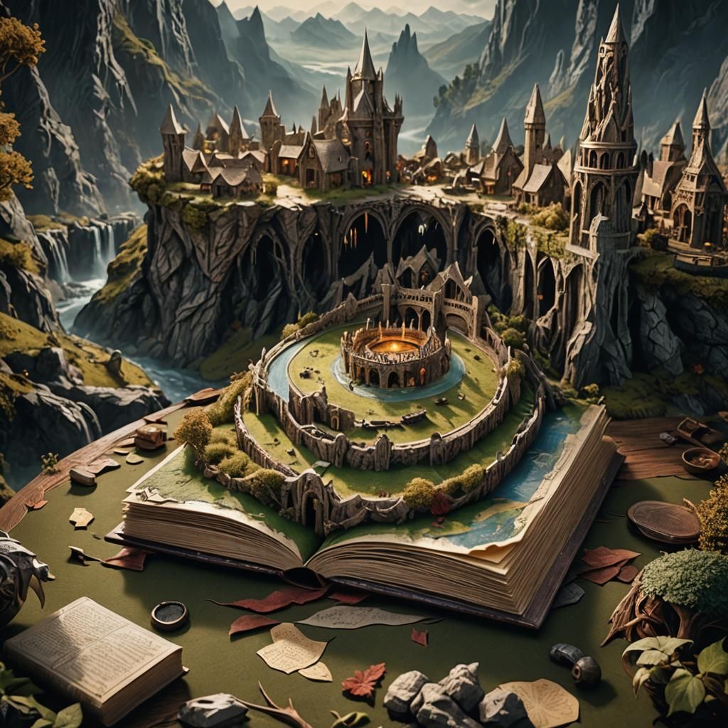 Lord of the Rings Pop-Up Book Art