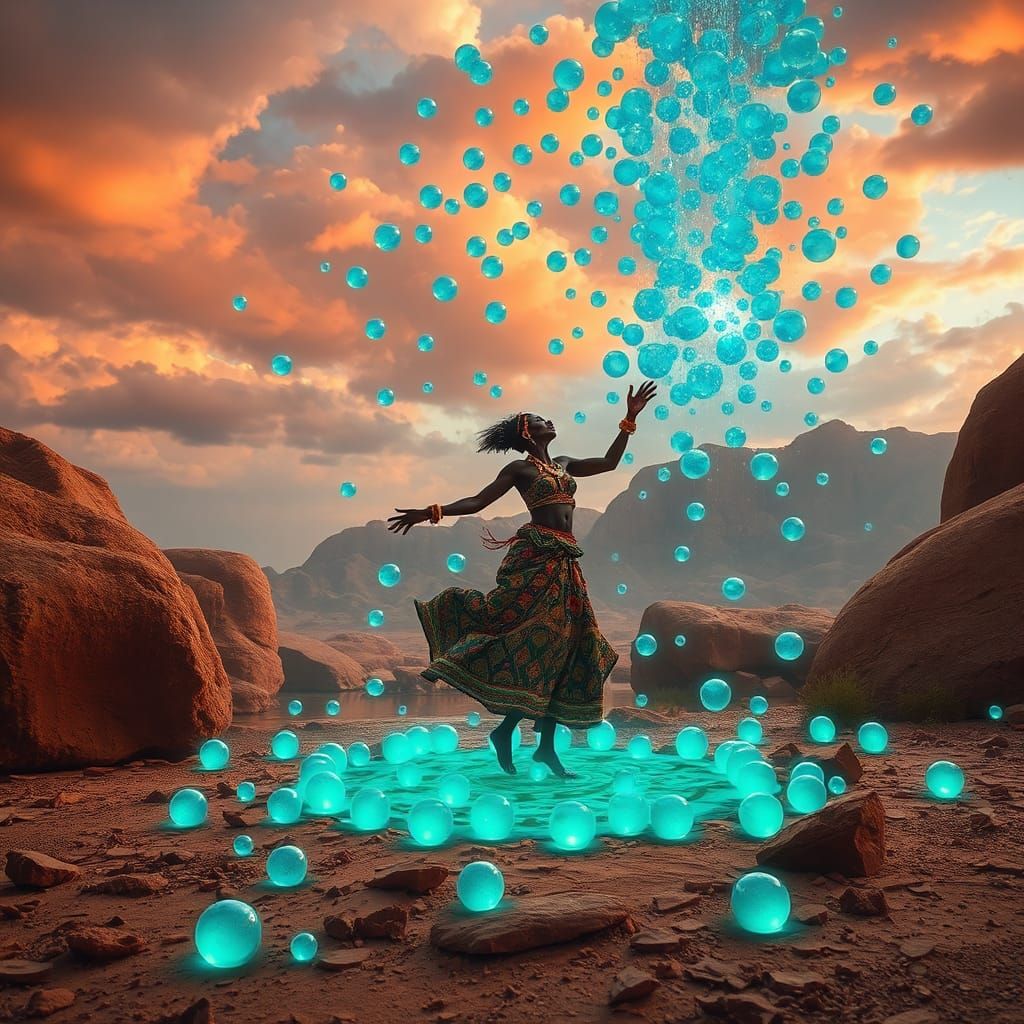 Magical Desert Dance: A Surreal Vision