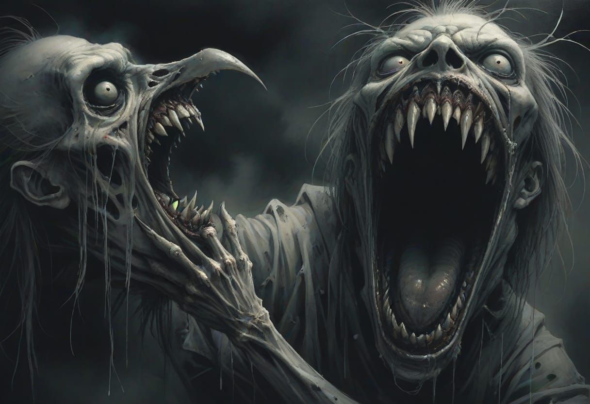 Terrifying Dentist in the Style of Stephen Gammell