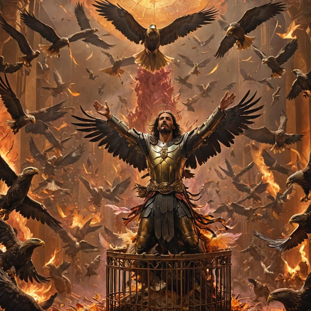 Majestic Eagles Ascend in Cinematic Fantasy Art