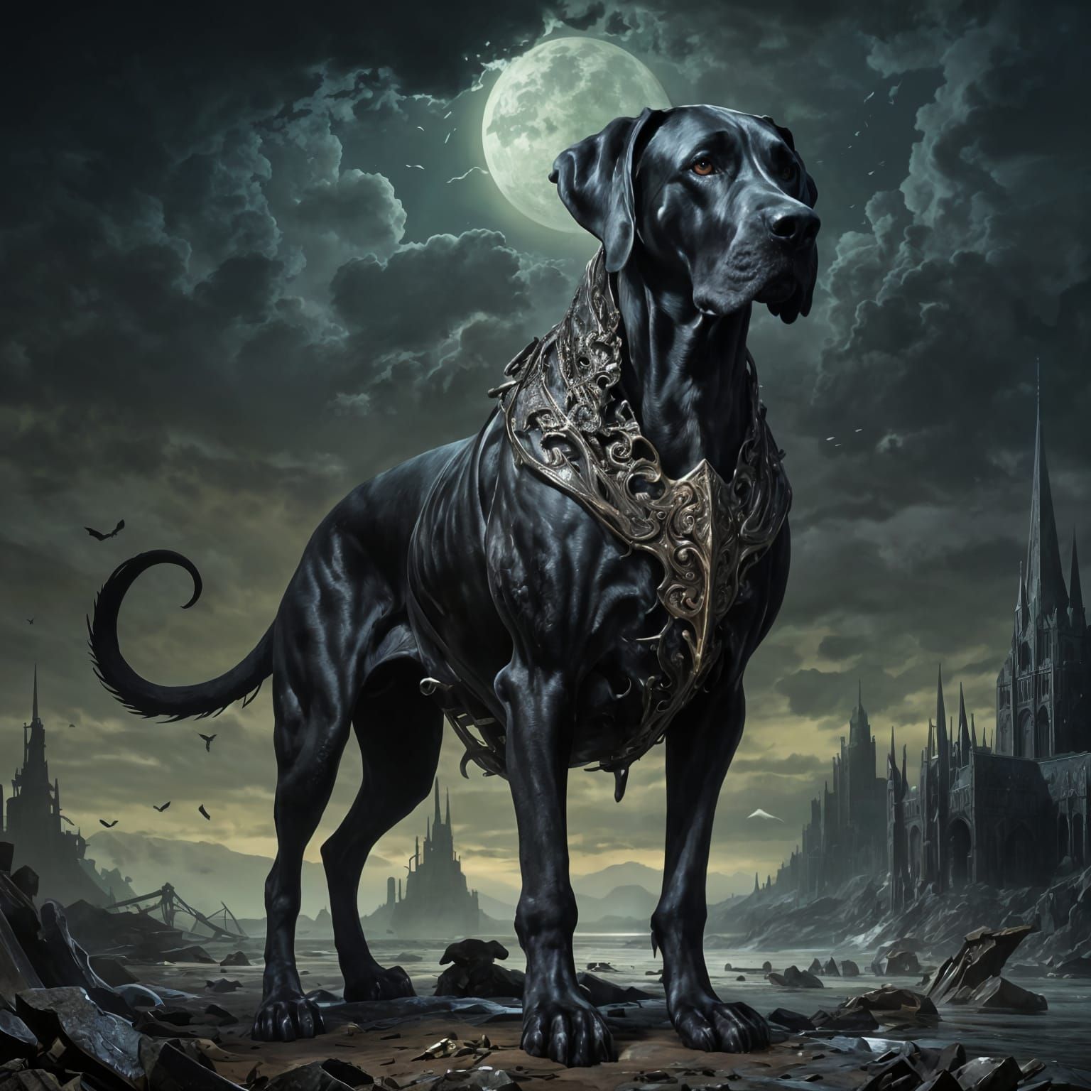 Epic Dark Fantasy Hound Hunting Malevolence