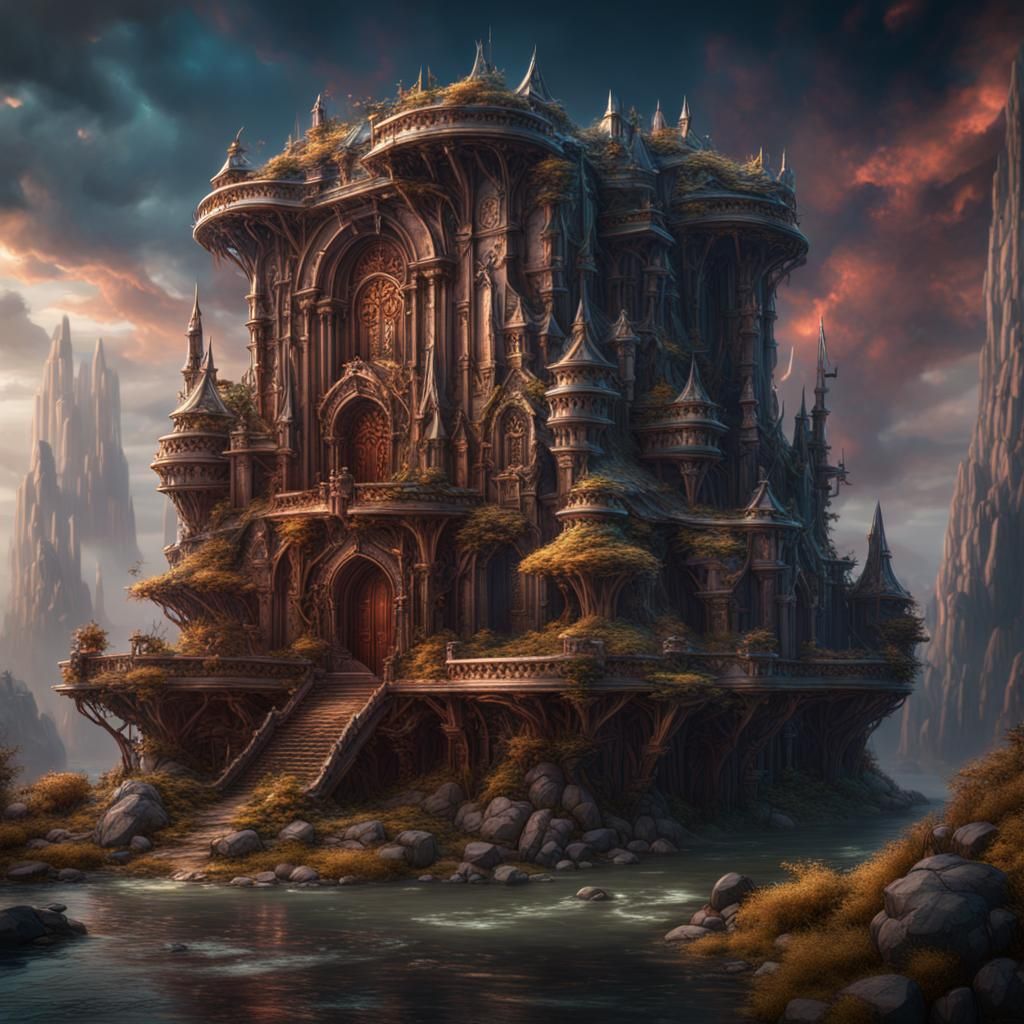 Detailed Matte Painting of a Metal Sandwich