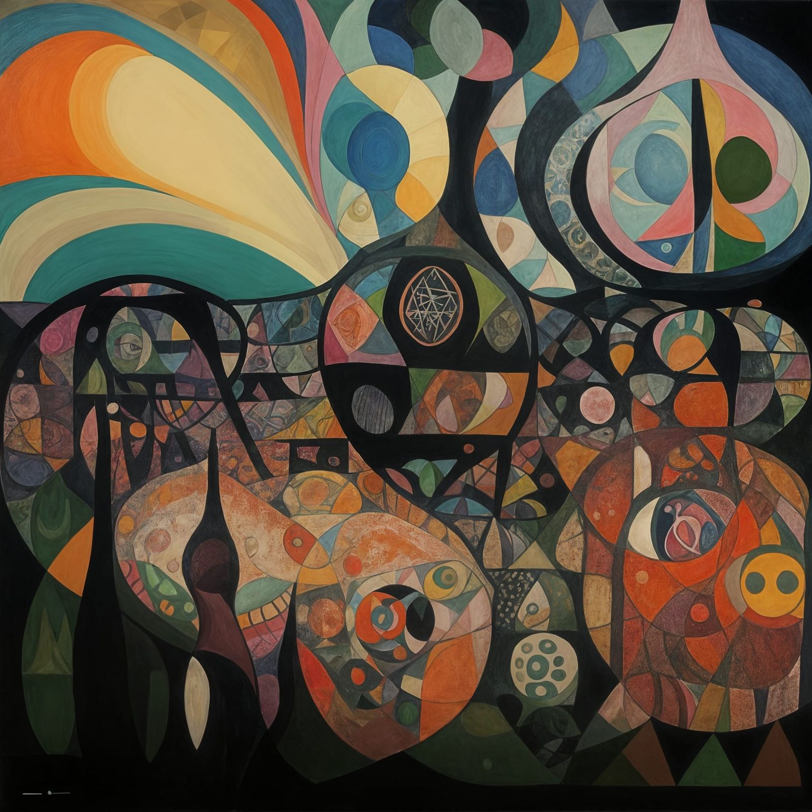 Surreal Abstraction Masterpiece in Intense, Saturated Colors