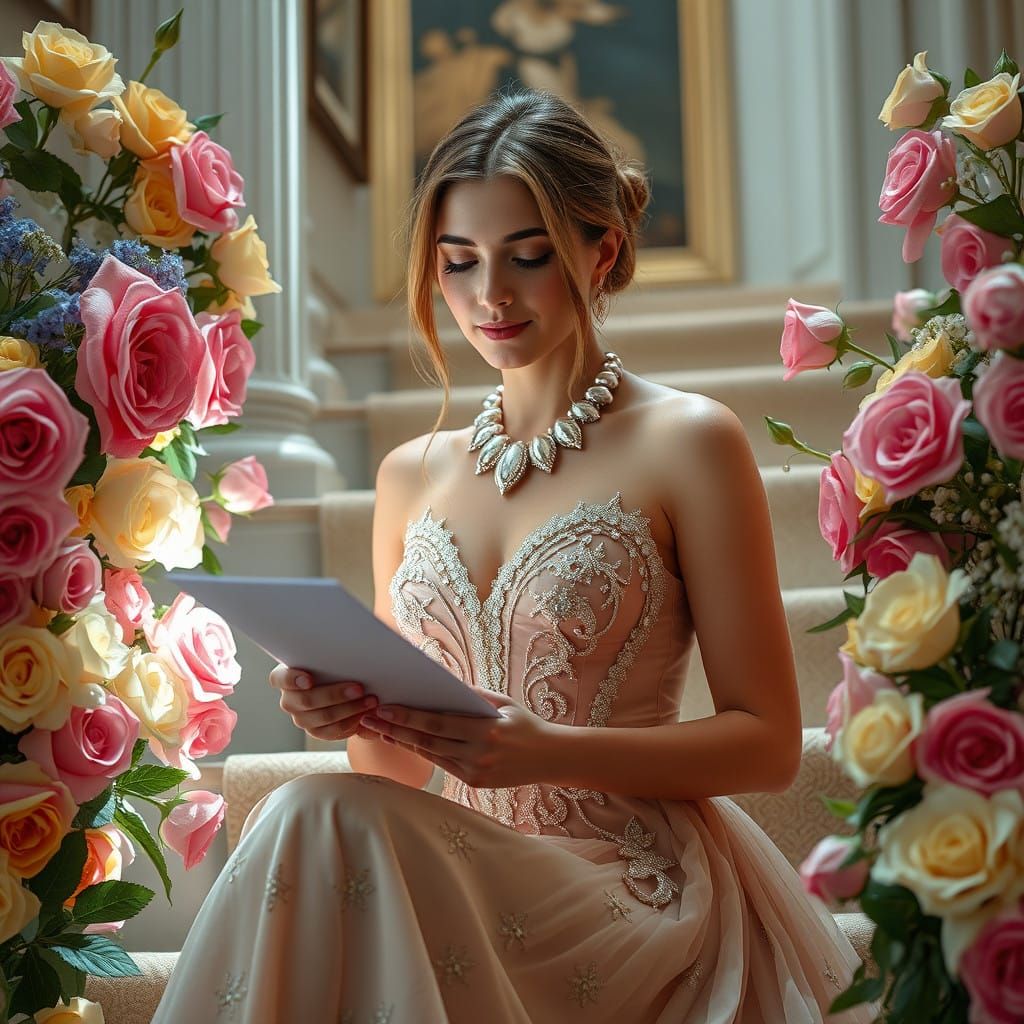 Delicate Beauty in a Luxurious Abode with Vibrant Blooms