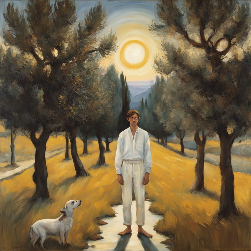 Golden Boy in Italian Countryside