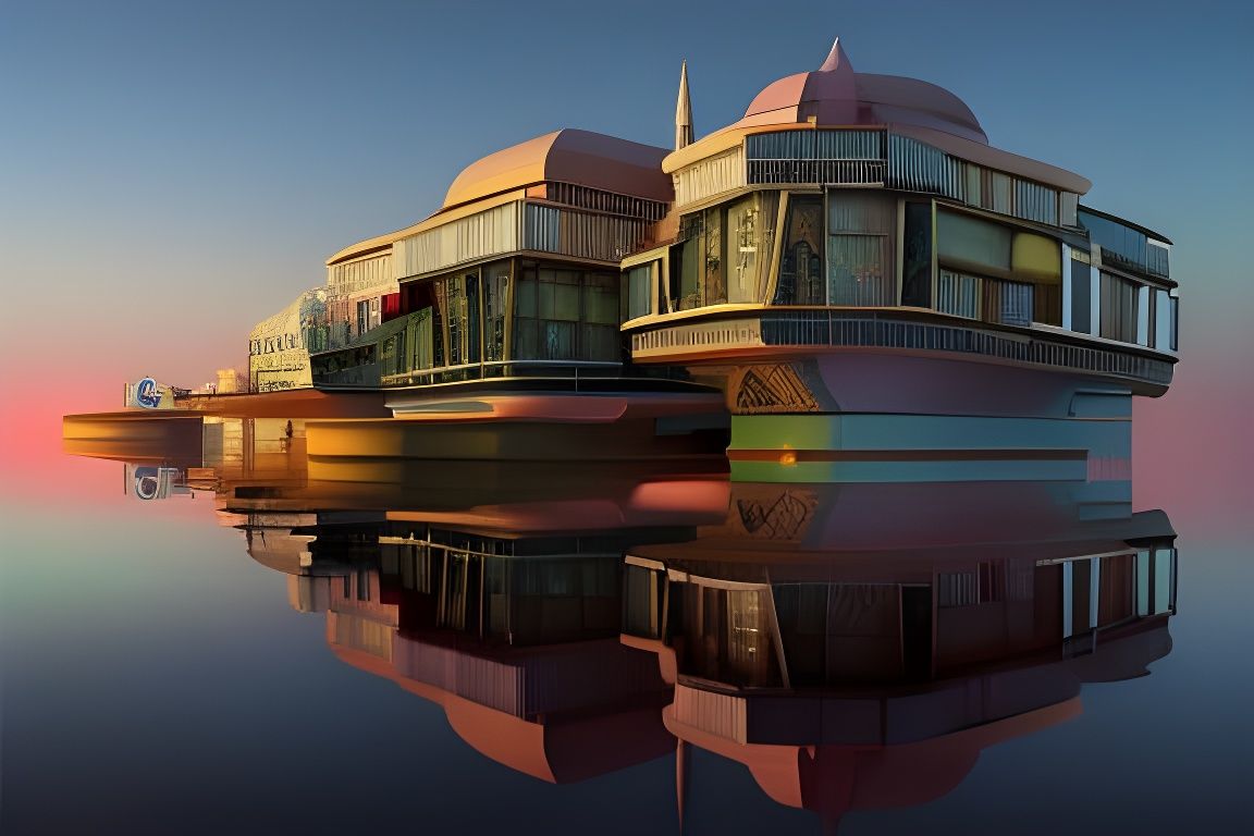 Ethereal Submarine City in Steamnouveau Style