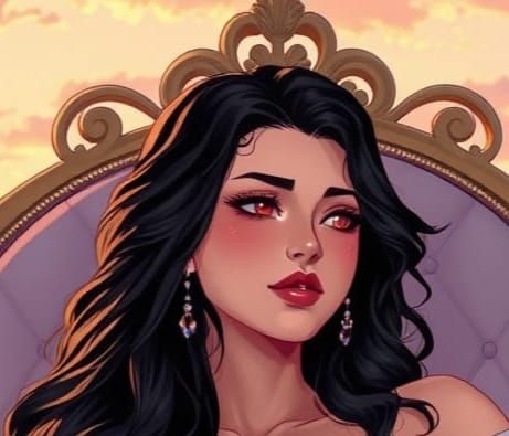 Sultry Goddess of Love in Vibrant Anime Style