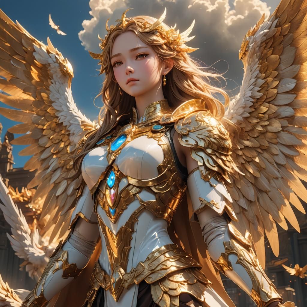 Majestic Lord God in Anime Style with Divine Aura