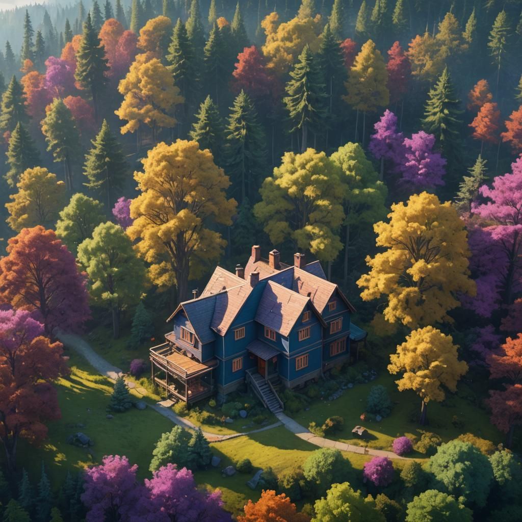Beautiful House in Stunning Terrain: Digital Matte Painting