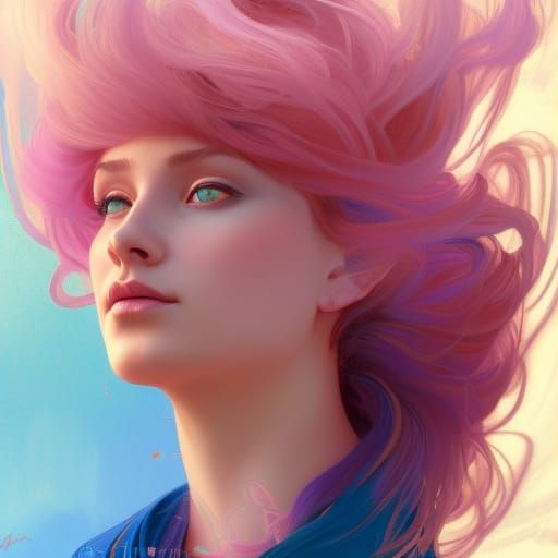 miss cotton candy hair