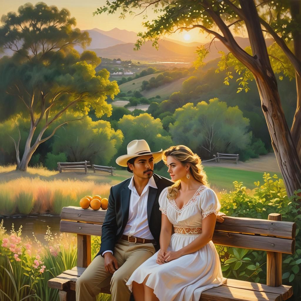 Mexican man and a white woman sit together