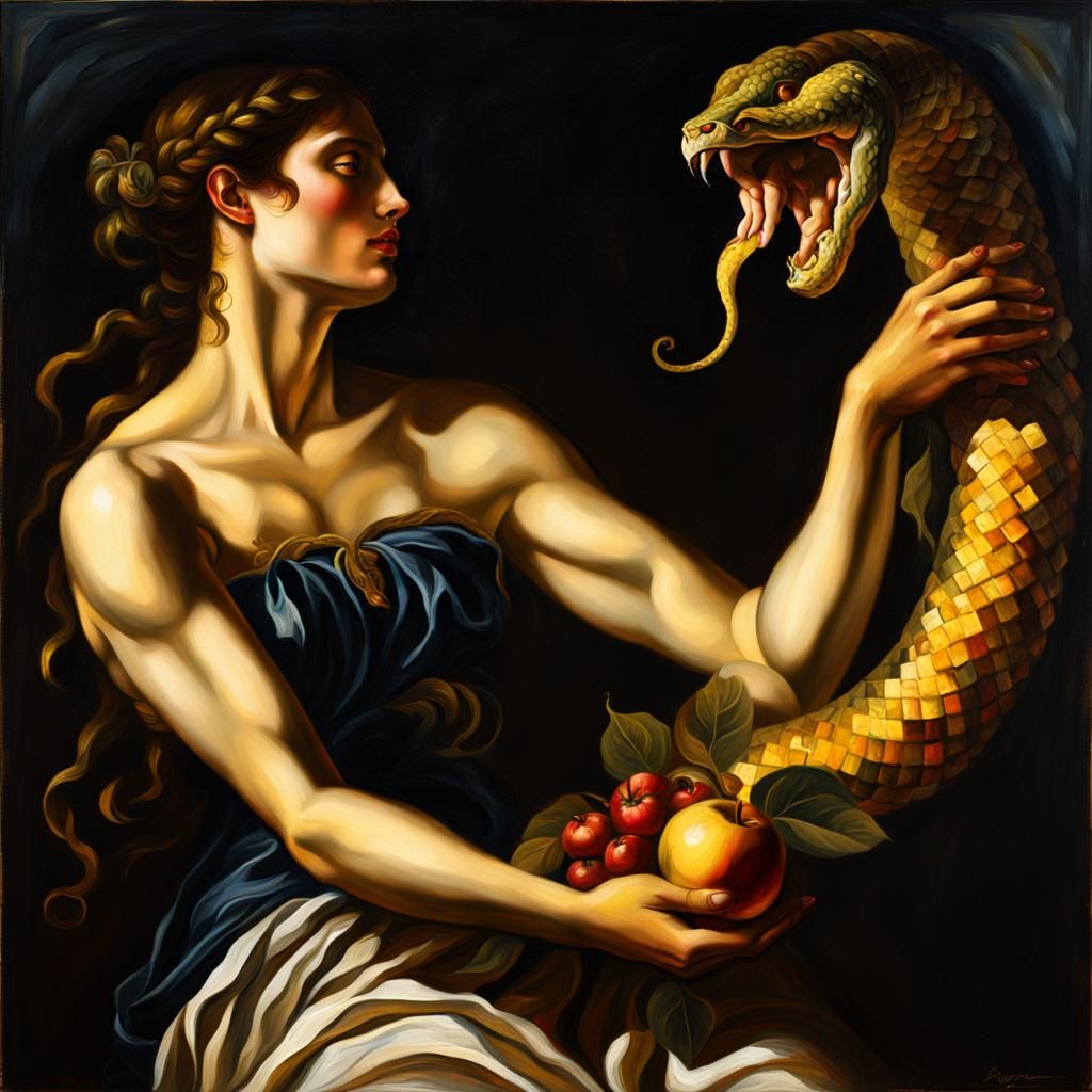Eve and the Serpent: A Baroque Masterpiece