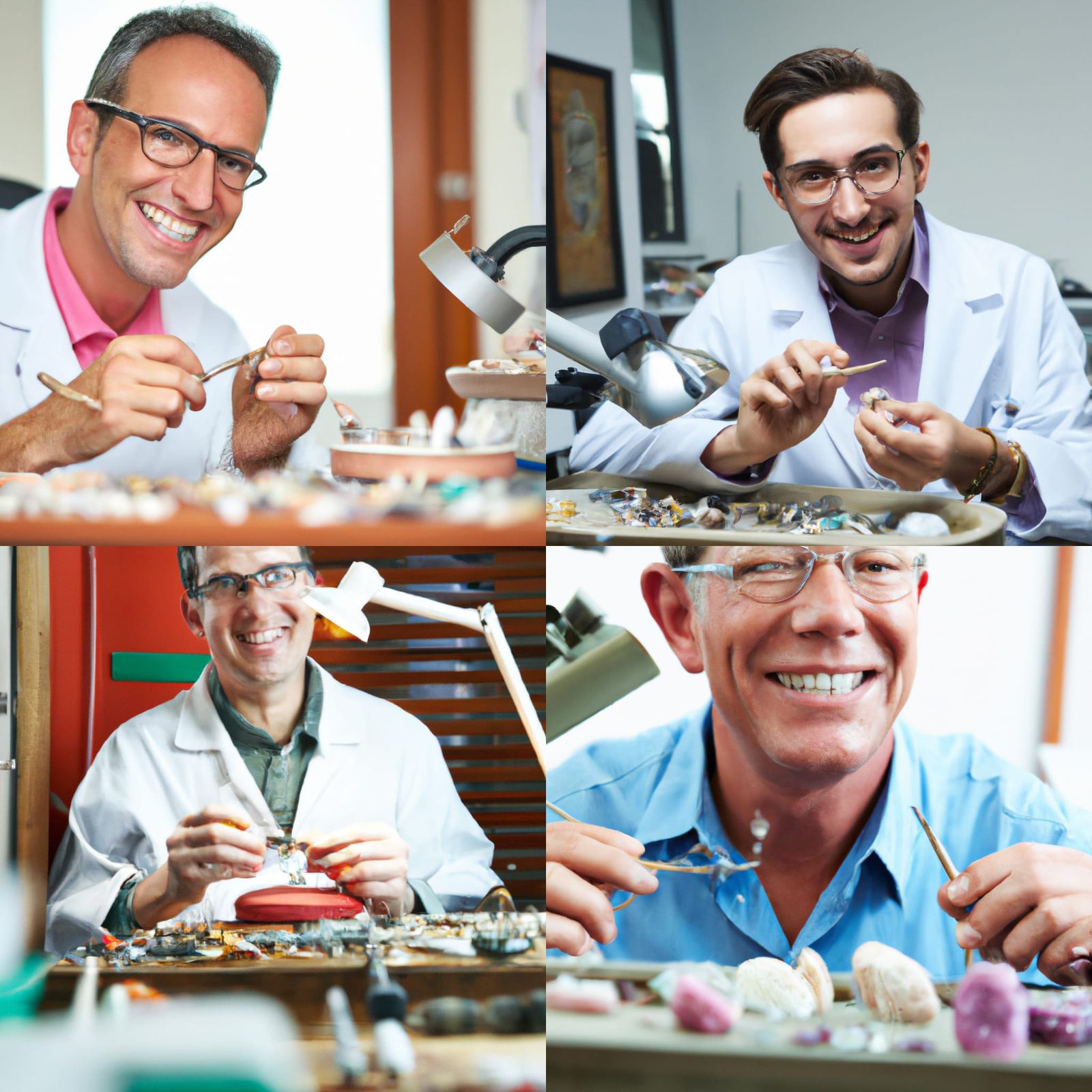 Artisan Crafts Dentures from Precious Stones