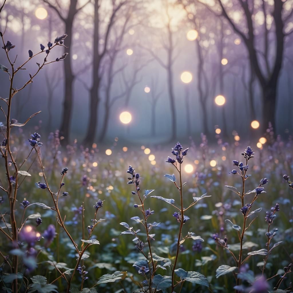 Ethereal Light of Hope in a Dreamy Landscape