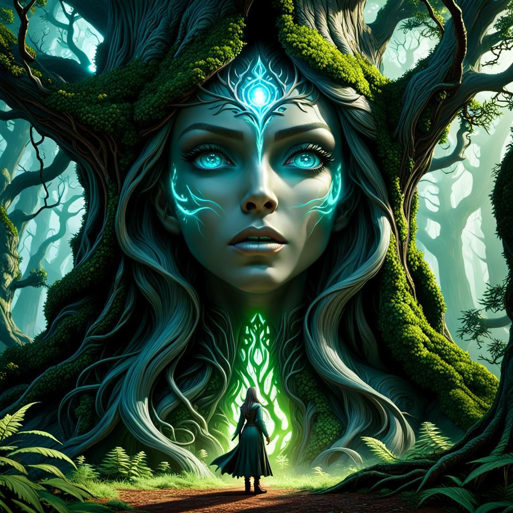 Earth Mage Summons Haunted Tree Spirit