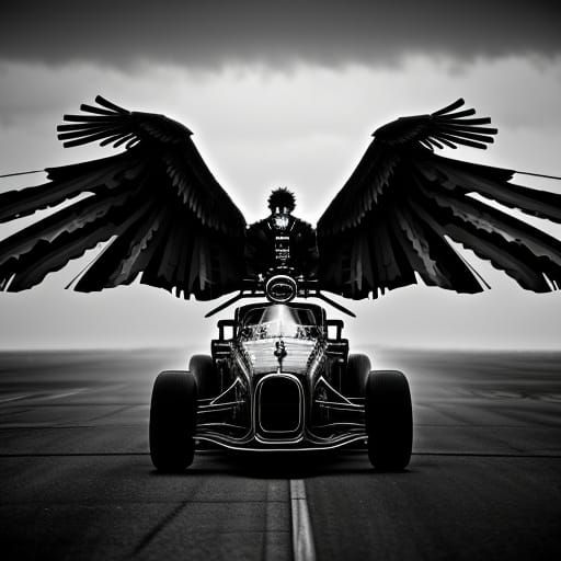 Hyperrealistic Tie-Dye Wings on Dream Dragster