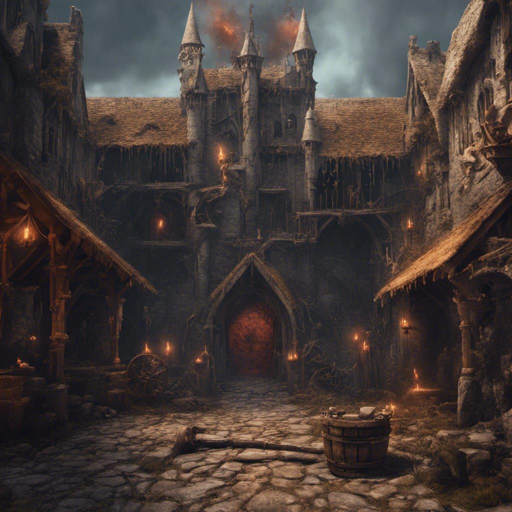 Medieval Torture in Detailed Matte Painting