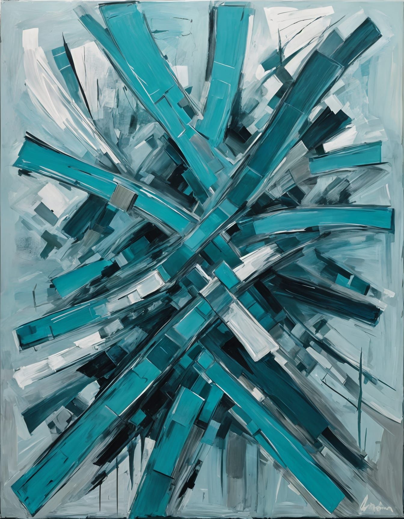 Abstract Neurology Expressionist Painting in Oil