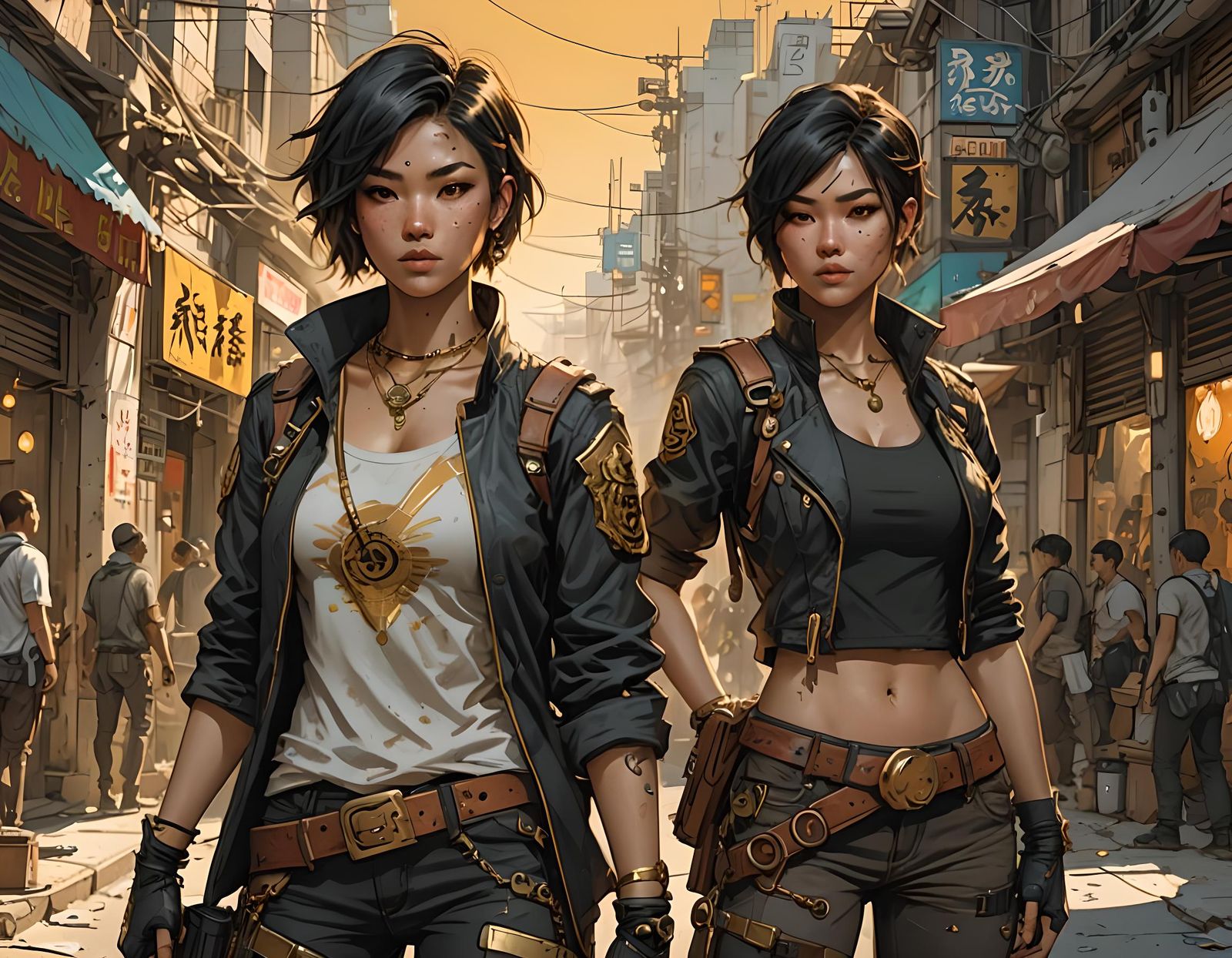 Asian Bandit Rogue Character Concept Art