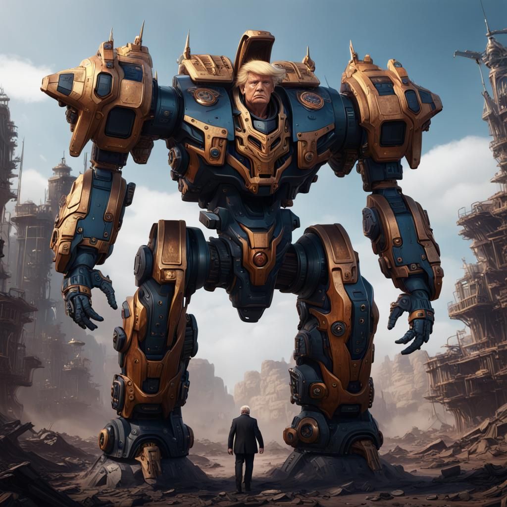 Mechanical Trump: Detailed Matte Painting