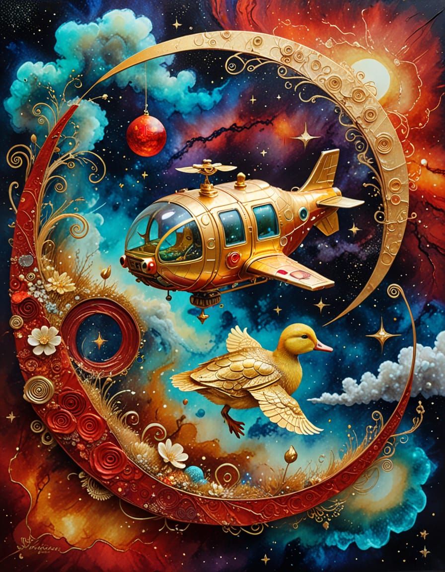 Lunar Base Alpha Space Transporter in Surrealist Style