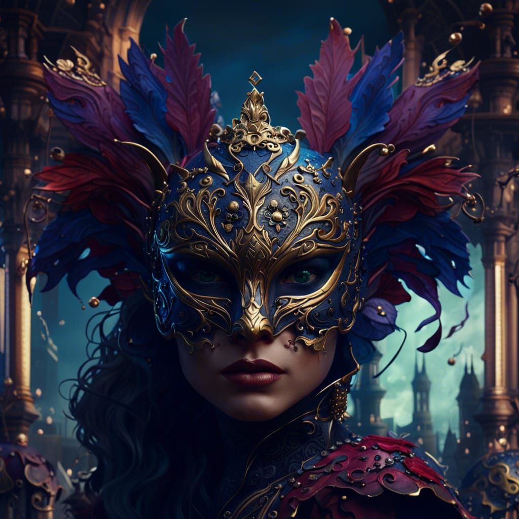 Fantastical Masquerade in Detailed Matte Painting
