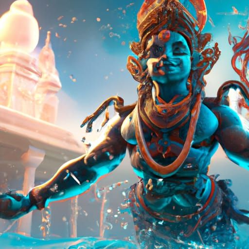 Hyperdetailed Hindu God Concept Art