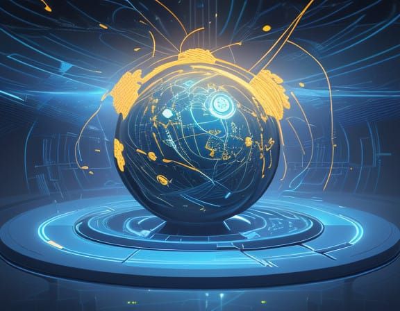 Cyberpunk Forex Hub with Levitating Currency Symbols