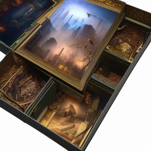 Dramatic Box in Digital Matte Painting Style