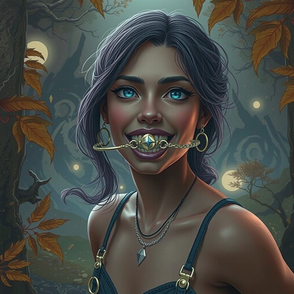 Majestic Golden Pony Seizes the Moment with Enchanted Landsc...